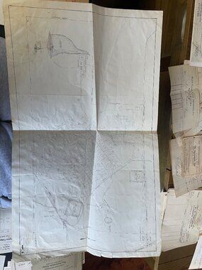 Vintage 1927 Architectural Plot Plan Blueprint DeWitt State Hospital Auburn